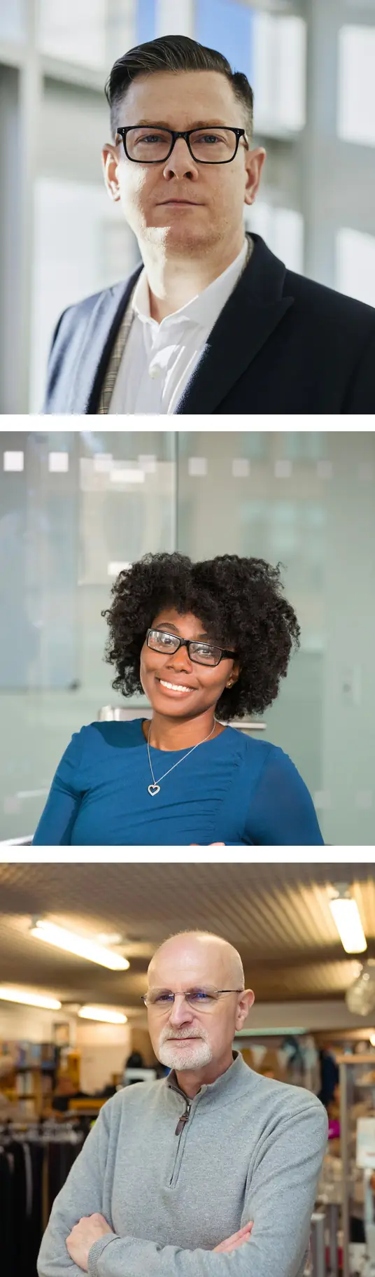 Retratos de executivos e donos de empresa
