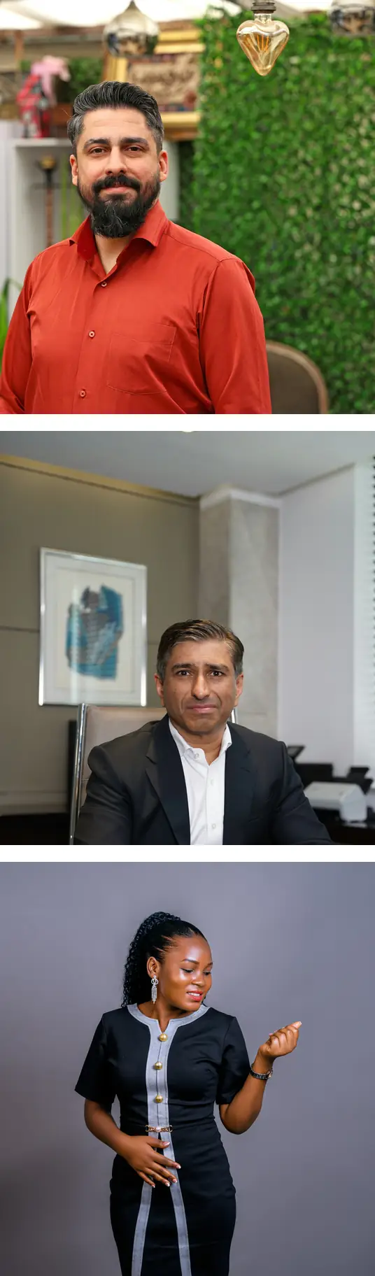 Retratos de empresários e diretores